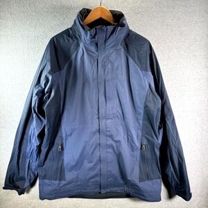 L.L. Bean 3-in-1 Jacket Mens Large Tall Blue Polartec Fleece Lined Hooded Zip Up